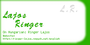 lajos ringer business card